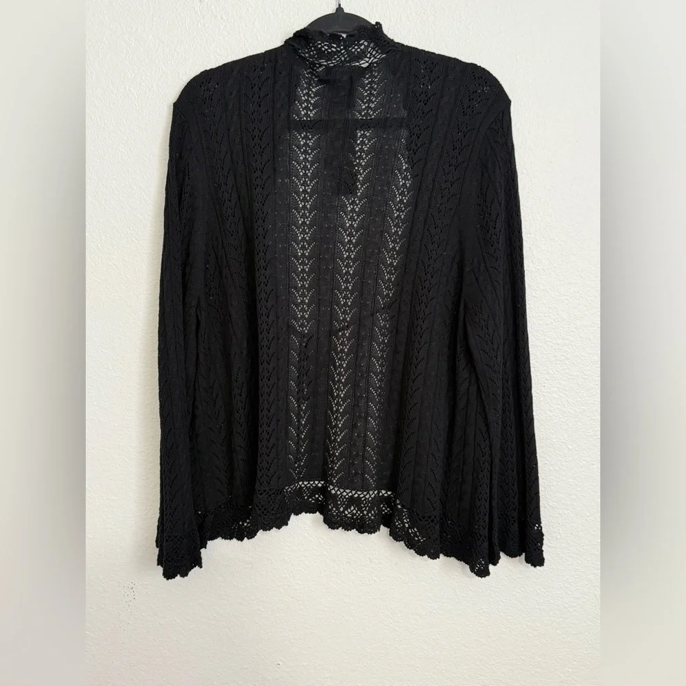 INC International Concepts Black Lace Cardigan - Picture 5 of 6